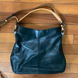 Black leather purse